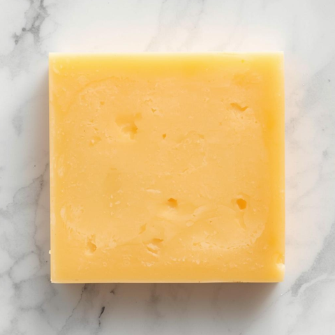 Artisan grass-fed cheddar cheese block from Sandys Way Microfarm
