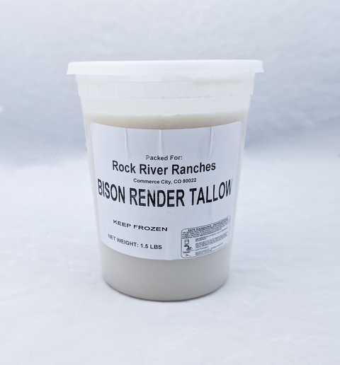 Rendered Bison Tallow — 1.5 lb Bucket (Rock River Bison)